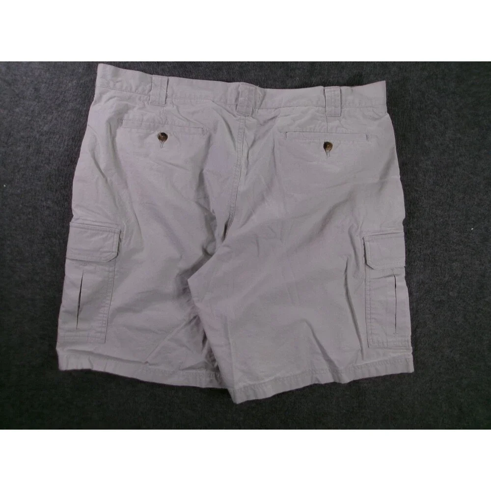 LL Bean Shorts Mens 42 Beige Tropic Weight Cargo Natural Fit Outdoor Beach Camp
